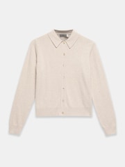 Mint Velvet Natural Fine Knit Cotton Blend Cardigan - Image 7 of 8