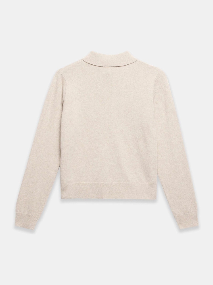 Mint Velvet Natural Fine Knit Cotton Blend Cardigan - Image 8 of 8