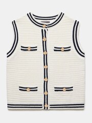 Mint Velvet Contrast Trim Knit Waistcoat - Slika 6 iz 8