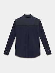 Mint Velvet Blue Satin Utility Shirt - Image 7 of 8