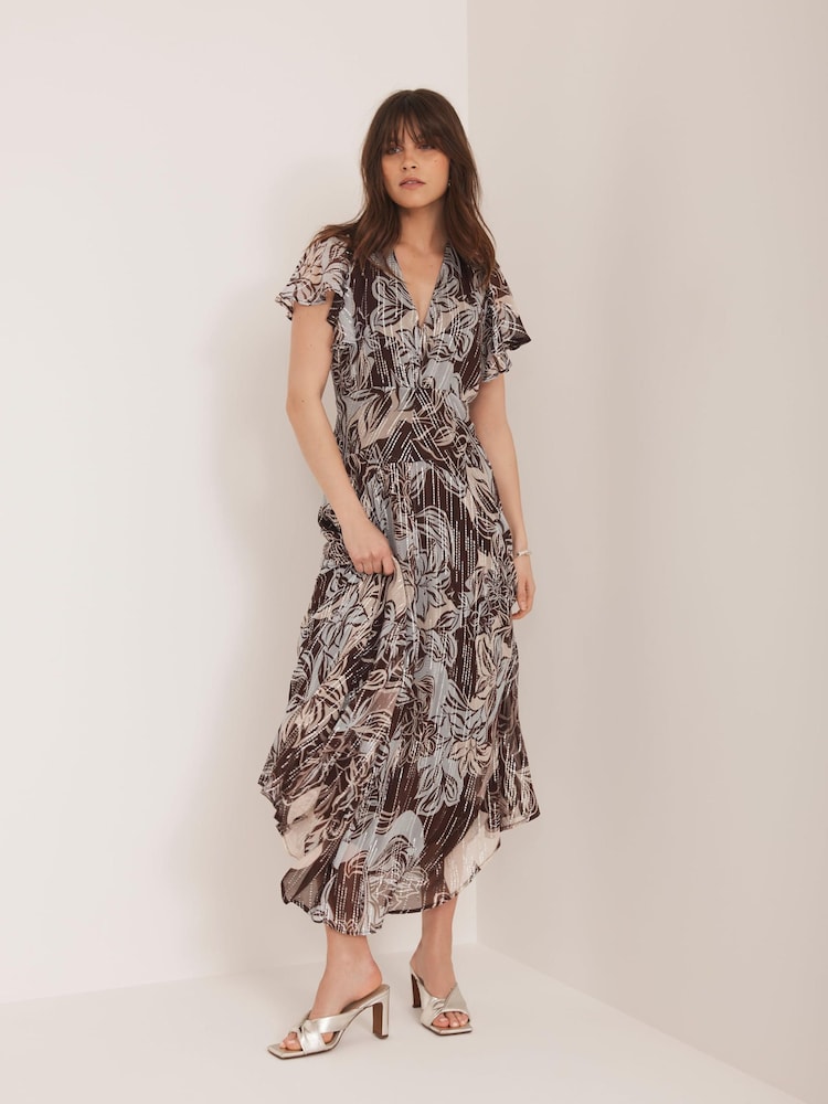 Buy Mint Velvet Brown Floral Print Maxi Dress from Next USA