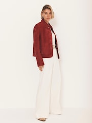 Mint Velvet Red Suede Jacket - Image 3 of 8