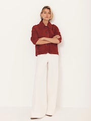 Mint Velvet Red Suede Jacket - Image 5 of 8