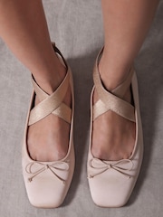 Mint Velvet Pink Kallie Strappy Ballet Flats - Image 1 of 5