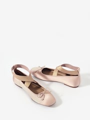 Mint Velvet Pink Kallie Strappy Ballet Flats - Image 4 of 5