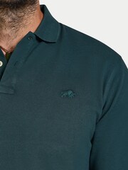 Raging Bull Green Long Sleeve Classic Pique Polo Shirt - Image 3 of 5