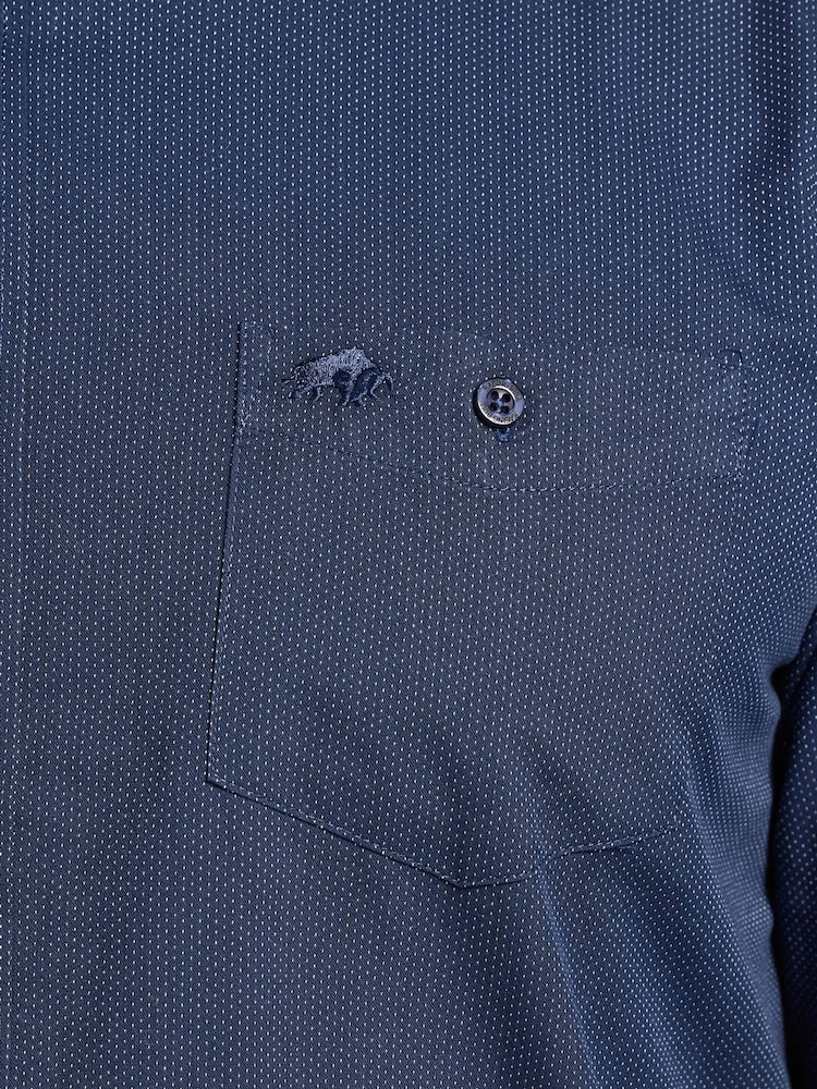 Raging Bull Blue Long Sleeve Dash Dobby Cotton Shirt - 画像 5 / 5