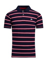 Raging Bull Red Triple Stripe Pique Polo Shirt - Image 4 of 5