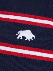 Raging Bull Red Triple Stripe Pique Polo Shirt - Image 5 of 5