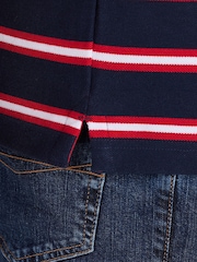 Raging Bull Red Triple Stripe Pique Polo Shirt - Image 6 of 6