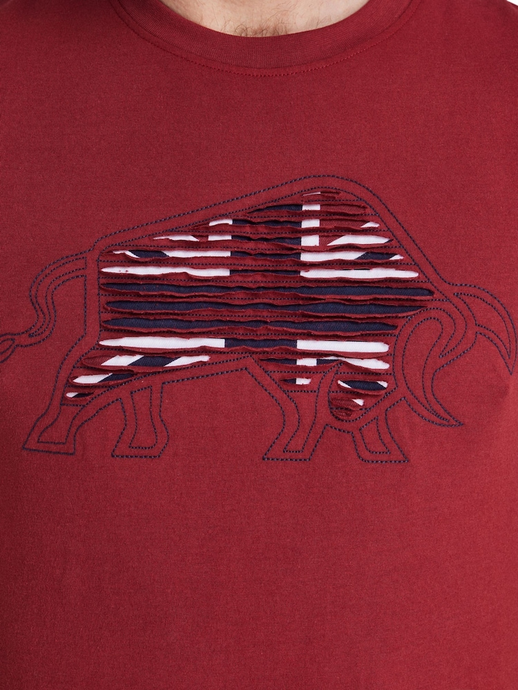 Raging Bull Red Slash Bull T-Shirt - Image 1 of 2