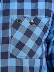 Raging Bull Blue Long Sleeve Quilted Shacket - Image 3 of 5