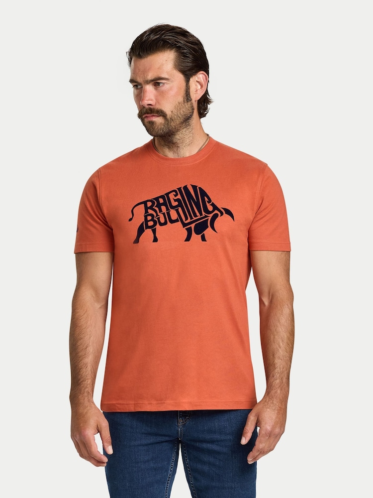 Raging Bull Orange Flock Bull T-Shirt - Image 1 of 4