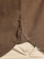 Raging Bull Long Sleeve Brushed Two Tone Bold Herringbone Brown Shirt - Image 5 of 5