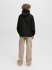 JACK & JONES Junior Lightweight Rain Black Jacket - Image 2 of 5