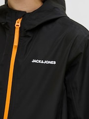 JACK & JONES Junior Lightweight Rain Black Jacket - Image 4 of 5