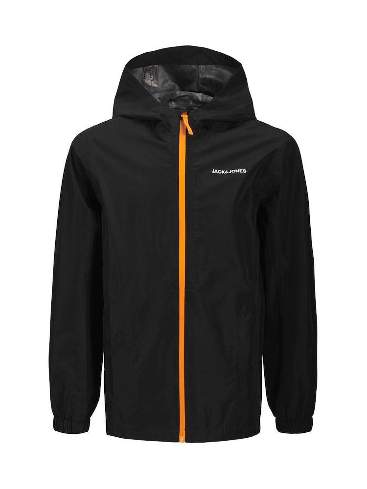 JACK & JONES Junior Lightweight Rain Black Jacket - Image 5 of 5