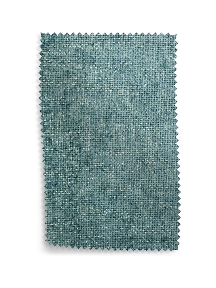 Chunky Chenille Mid Teal Green Wilson Highback Armchair - Image 5 of 5