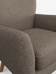 Chunky Weave Dark Natural Wilson Highback Armchair - Image 4 of 5