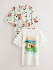 Salbeigrün Hamish The Highland Cow - Nachthemden im 2er-Pack - Bild 1 von 5