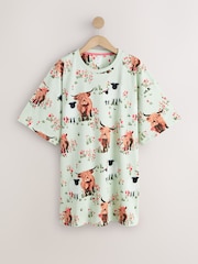 Salbeigrün Hamish The Highland Cow - Nachthemden im 2er-Pack - Bild 2 von 5