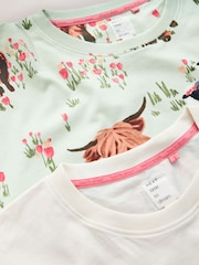 Salbeigrün Hamish The Highland Cow - Nachthemden im 2er-Pack - Bild 5 von 5