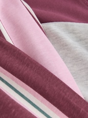 Burgundy/Pink Stripe - Zestaw 2 piżam z krótkim rękawem - Obraz 10 z 11