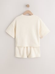 Cream Pickleball Heavyweight T-Shirt and Shorts Set (3-16yrs) - Image 7 of 9