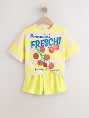Gelbe Streifen Tomate - Set aus schwerem T-Shirt und Shorts (3–16Jahre) - Bild 4 von 7