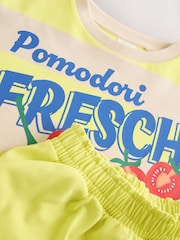 Gelbe Streifen Tomate - Set aus schwerem T-Shirt und Shorts (3–16Jahre) - Bild 6 von 7