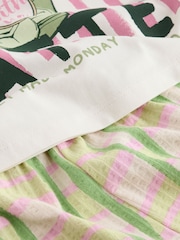 Cream/Green Matcha T-Shirt and Textured Shorts Set (3-16yrs) - Image 5 of 5