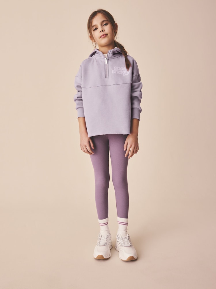 Dusky Purple Slogan Hoodie And Leggings Set (3-16yrs) - Image 2 of 9