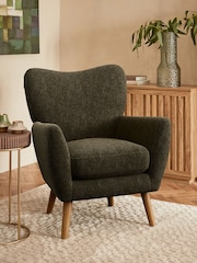 Cotswold Chenille Dark Green Wilson Highback Armchair - Image 1 of 4