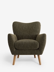Cotswold Chenille Dark Green Wilson Highback Armchair - Image 2 of 4