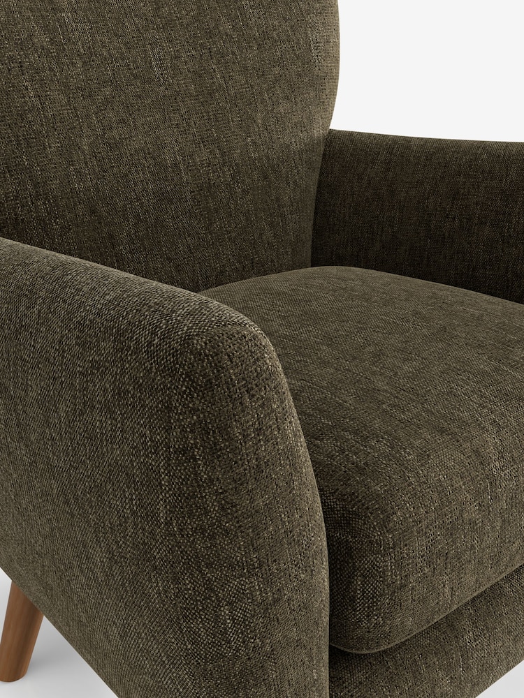 Cotswold Chenille Dark Green Wilson Highback Armchair - Image 4 of 4