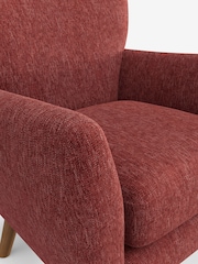 Cotswold Chenille Dark Terracotta Orange Wilson Highback Armchair - Image 4 of 4