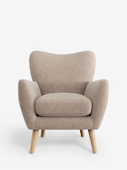 Cotswold Chenille Light Natural Wilson Highback Armchair - Image 2 of 4