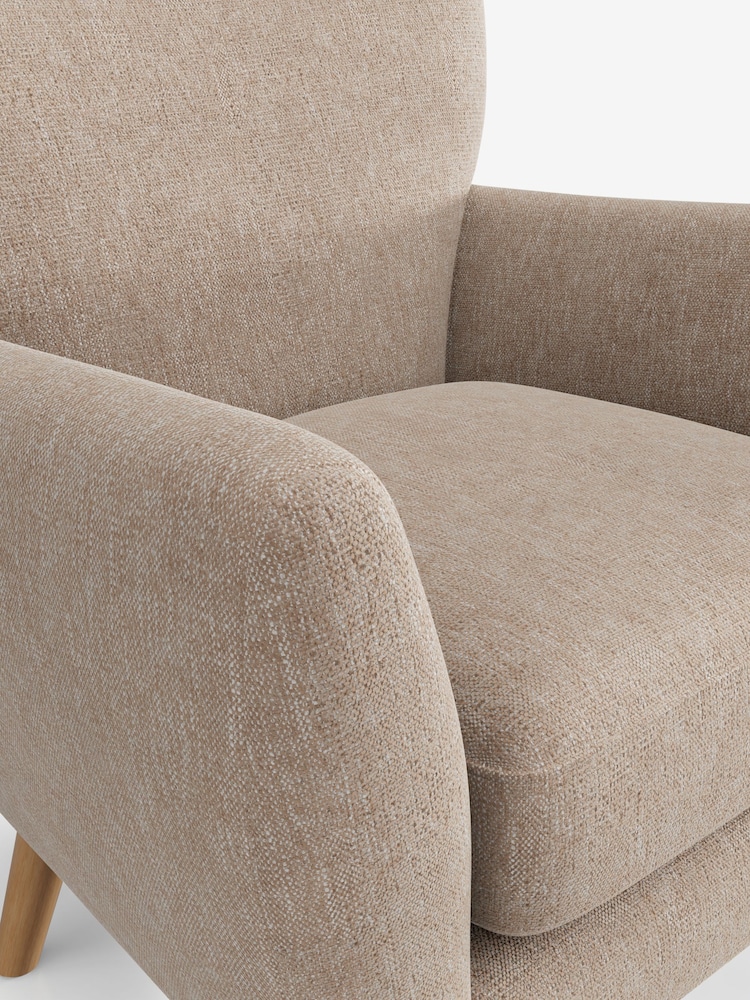 Cotswold Chenille Light Natural Wilson Highback Armchair - Image 4 of 4