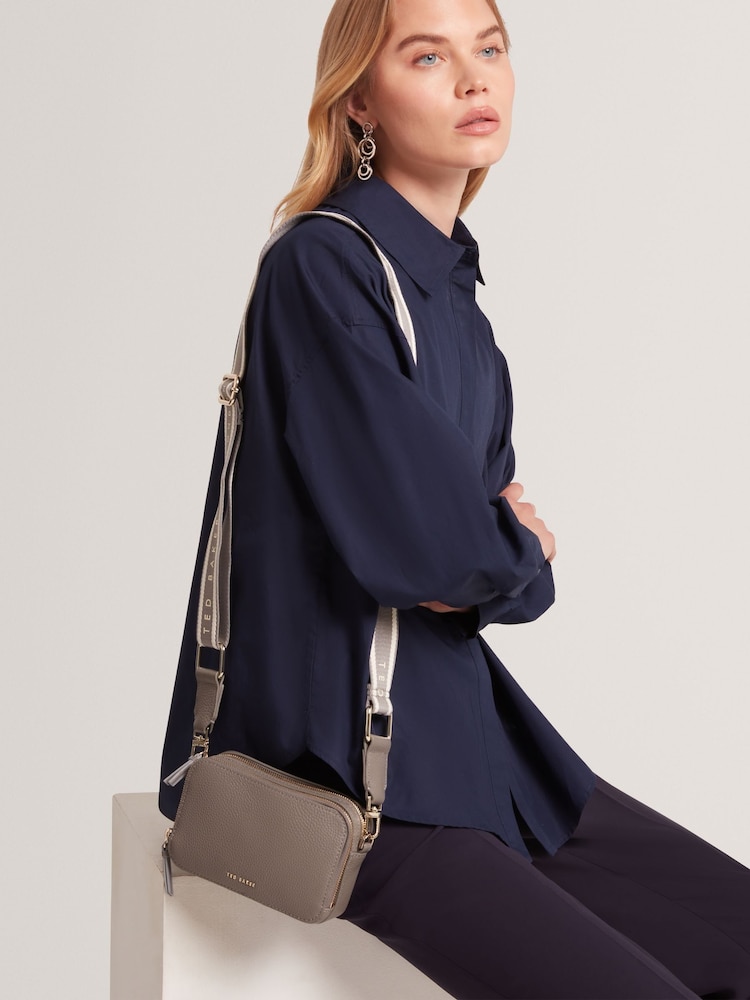 Ted Baker Cream Linzie Webbing Leather Small Cross-Body Camera Bag - Image 6 of 6