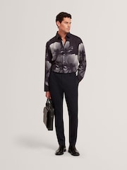 Ted Baker Amundz Long Sleeve Regular Fit Placement Floral Shirt - Imagen 2 de 7