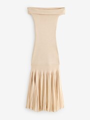 Ted Baker Natural Rylla Off The Shoulder Knitted Maxi Dress - Image 1 of 1
