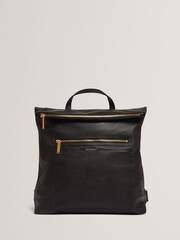 Ted Baker Black Luccea - Webbing Leather Backpack - Image 1 of 5