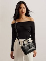 Ted Baker Black Jimisie Mini Knot Bow Bag - Image 2 of 6