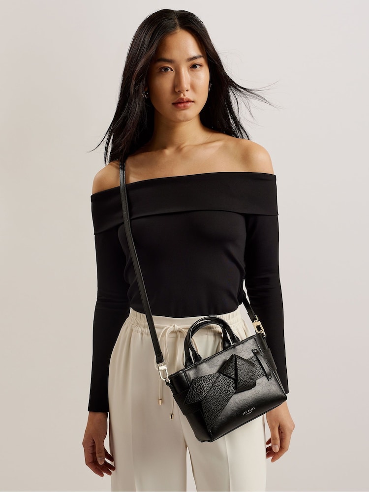 Ted Baker Black Jimisie Mini Knot Bow Bag - Image 2 of 6