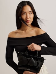 Ted Baker Black Jimisie Mini Knot Bow Bag - Image 3 of 6