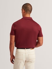 Ted Baker Red Connall Short  Sleeve Regular Soft Touch Polo Shirt - Image 2 of 5