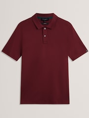 Ted Baker Red Connall Short  Sleeve Regular Soft Touch Polo Shirt - Image 4 of 5