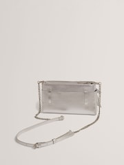 Ted Baker Silver Jimmah - Soft Pu Bow Clutch Bag - Image 2 of 5