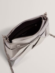 Ted Baker Silver Jimmah - Soft Pu Bow Clutch Bag - Image 4 of 5