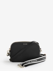 Ted Baker Black Luceele Webbing Leather Cross-Body Bag - Image 1 of 1
